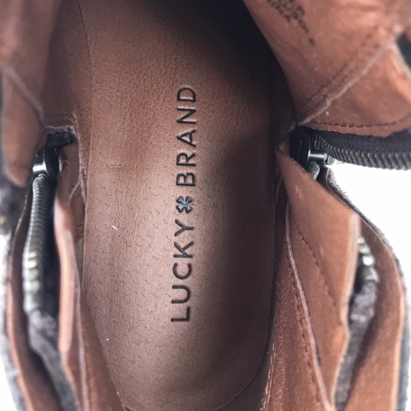 Lucky Brand Brown Suede Ankle Boots - Picture 8 of 11